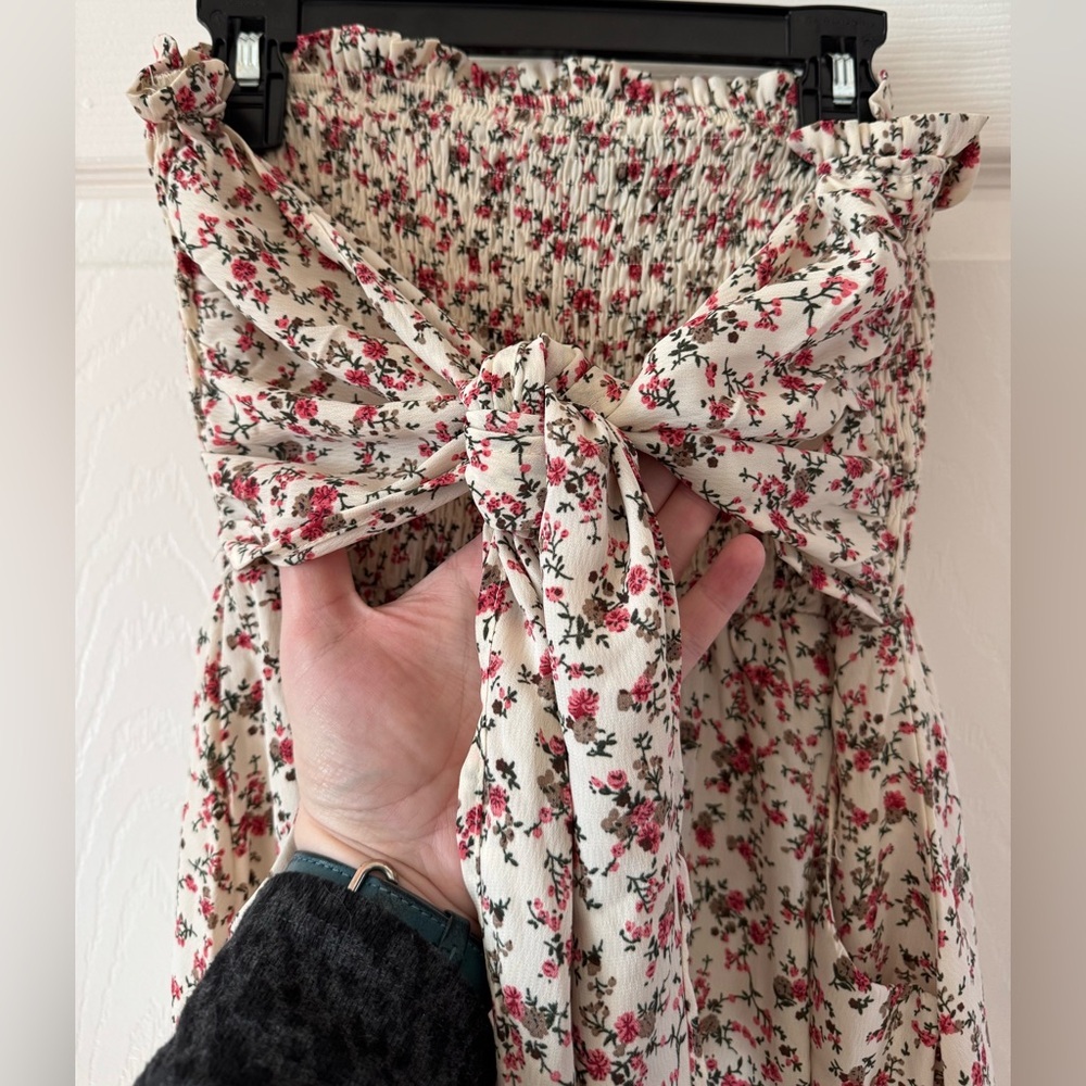 NWT‎ Nasty Gal In Bloom Floral Strapless Romper Size 4 - Picture 5 of 13